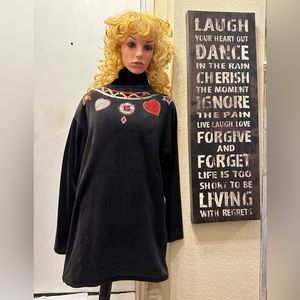 New Heart Black Velour “ Must Have “ Sweater
